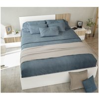 Komplettes Doppelzimmer in Kunstweiß und Natur – Edera - Con cabina armadio Komplettes Doppelzimmer in Kunstweiß und Natur – Edera - Con cabina armadio von ABITARE