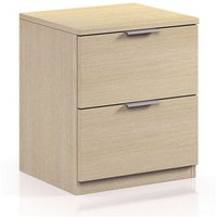 Nachttisch 38x33,5x45 cm helle Eiche mit zwei Schubladen - Trieste Nachttisch 38x33,5x45 cm helle Eiche mit zwei Schubladen - Trieste von ABITARE
