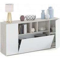 Sideboard 150x41x76 cm mattweiß und Betonoptik mit 3 Türen – Empoli Sideboard 150x41x76 cm mattweiß und Betonoptik mit 3 Türen – Empoli von ABITARE