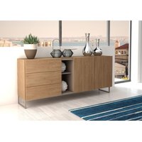 Sideboard 175x74 cm Eiche und Grau mit drei Schubladen und zwei Türen - Rio Sideboard 175x74 cm Eiche und Grau mit drei Schubladen und zwei Türen - Rio von ABITARE