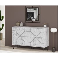Sideboard mit Carrara-Marmoreffekt mit vier Türen 123x77,4 h - Agnone von ABITARE