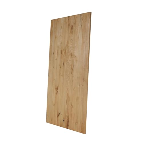 ABL HOLZ-ZENTRALE Tischplatte Eiche massiv 4 cm Stärke, 240x100 cm gerade Kante, Hochwertige Massivholzplatte, Natürlich Geölt von ABL HOLZ-ZENTRALE
