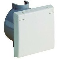 Perilex-Steckdose 16A up IP44 Klappd hfr ws halogenfrei Kstgeh RAL1013 2451510 - weiß - ABL von ABL