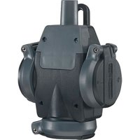 Hängekupplung 3fach-Vollgummi, Schuko-ultra, IP54 - schwarz von ABL