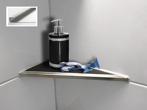 Befliesbare Duschablage - Typ QL3016 - Quado- Edelstahl V2A/F - nachrüstbar - nachträglich einbaubar von ABLAGO Design - Typ QL3016