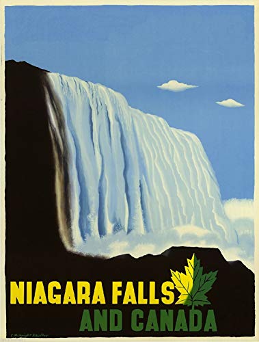 ABLERTRADE 8X12 Inch Sign Niagara Falls New York & Canada United States Travel Advertisement Art Retro Metal Poster Wall Decor Tin Signs von ABLERTRADE