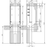 ABN Freiluftsäule M-Platte FB1BH3,H=1350mm SL135P von ABN