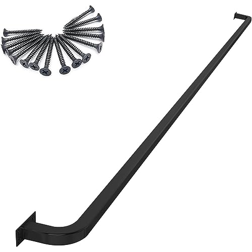 Moderner schwarzer Treppenhandlauf, Handläufe für Treppen, Haltegriff für den Innen- und Außenbereich, mit schmiedeeisernen Wandmontage-Trep von ABNNHK