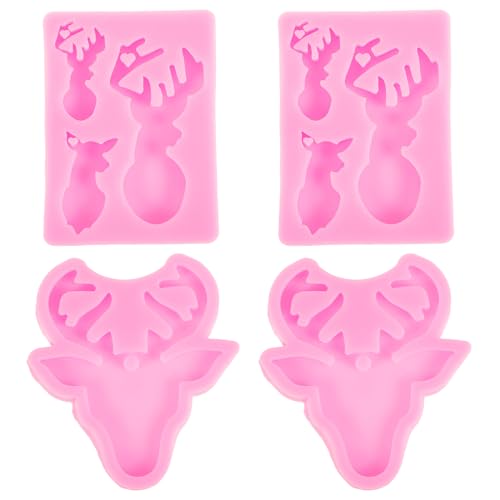 ABOOFAN Elch-hirsch-kopfform Elchform Silikon Schokoladenformen Aus Elch-fondantform Tier-epoxid-gießform 3d-hirschkopf-silikonformen Teigform Formen Für Suite Modellieren Kieselgel von ABOOFAN