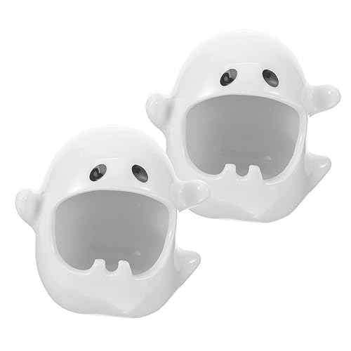 ABOOFAN 1 Satz Halloween Gruseliger Kerzenhalter Geisterkerzenständer Votivkerzenständer Wachs Elektrische Kerzenwärmerlampe Solarkerzen Geisterdekor Home Halloween Kerzenständer 2 Stück von ABOOFAN