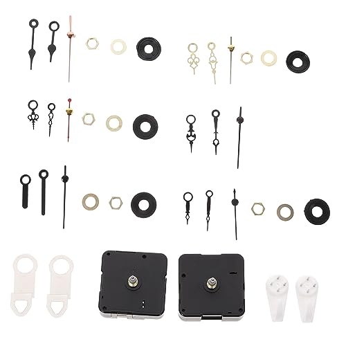 ABOOFAN 1 Satz Wanduhr Uhrwerk-Bausatz selber Machen Uhrwerk-Kit Uhr Reparatur Teile selber Machen Uhrwerk zum Austausch Bausatz Uhrwerk kleine Uhr Tischuhr Plastik Kombination Stumm von ABOOFAN