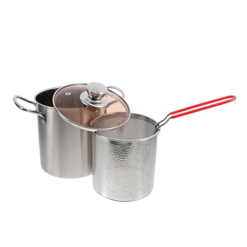 ABOOFAN 1satz Edelstahl Fritteuse Mit Frittierkorb Für Sicheres Und Einfaches Frittieren Der Küche Hitzebeständig Ergonomischer Griff Für Köche Und Frittierliebhaber von ABOOFAN