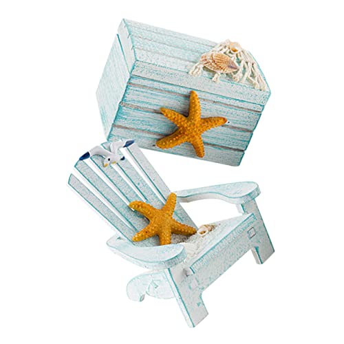 ABOOFAN 1 Set Mini Strandstuhl DIY Puppendekoration Requisiten Stranddekoration Puppenstuhl Modell Mediterraner Stuhl Mediterraner Stil Mini Hausbedarf Miniatur Stuhl von ABOOFAN