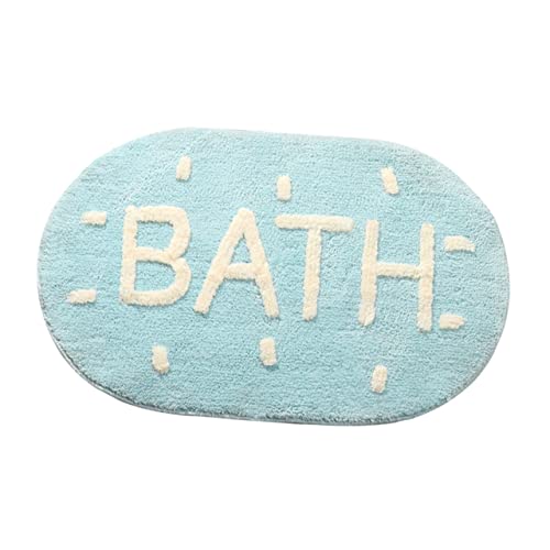 ABOOFAN 1 Stück Badezimmermatte rutschfest Fußmatte Blau Saugfähiger und Langlebiger Teppich für Eingangsbereich Bad und Wc Schützt Boden vor Feuchtigkeit von ABOOFAN