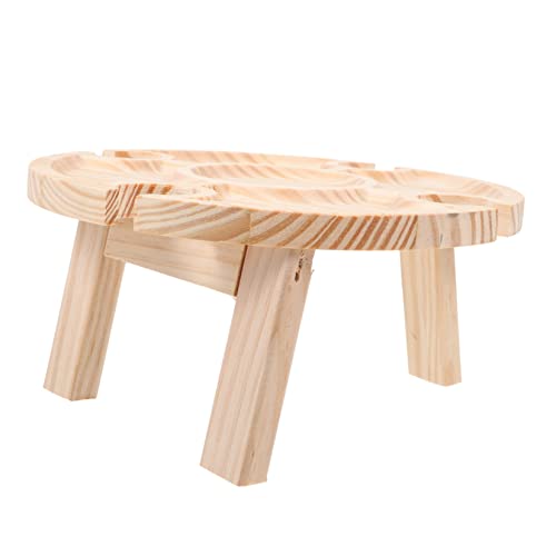 ABOOFAN 1 Stück Klapptisch aus Holz für Snacks und Getränke Tragbarer Picknicktisch für Outdoor Events Zusammenklappbar für Camping und Gartenpartys ABOOFAN 1 Stück Klapptisch aus Holz für Snacks und Getränke Tragbarer Picknicktisch für Outdoor Events Zusammenklappbar für Camping und Gartenpartys von ABOOFAN