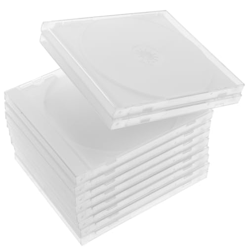 ABOOFAN 10 Stück Cd Aufbewahrungsboxen Transparente Cd Hüllen Platzsparend Leicht und Tragbar Optimal für Organisation und Schutz Ihrer Disc Sammlung von ABOOFAN