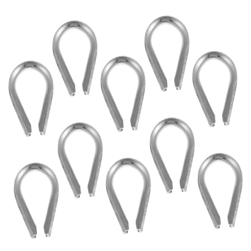 ABOOFAN 10 Stück Seilklemmen Triangular Boast Ring für Drahtseil Rostfrei Langlebig für Sicheres Rigging und Zuverlässige Verbindungen von ABOOFAN
