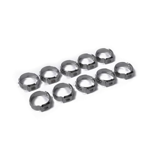 ABOOFAN 10 Stück Teiliges Edelstahl Einzelohr Schlauchschellen Durchmesser Rostfrei Verlässlich für Kfz schläuche Haushaltsgeräte und Maschinen Langlebige Rohrbefestigung von ABOOFAN