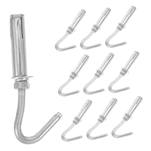 ABOOFAN 10 Stück Teiliges Expansionshaken mit Schraubgewinde Schwerlastfähige Metall Wandhaken für Schnelle Montage Sicherer Halt Platzsparend für Wand und Deckenbefestigung von ABOOFAN