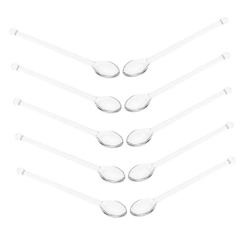 ABOOFAN 10stücke Glaslöffel Rührlöffel Für Kaffee Tee Cocktails Transparente Glasrührstäbe Hitzebeständig Zum Mischen Von Heißen Und Kalten Getränken Für Zuhause Und Partys von ABOOFAN