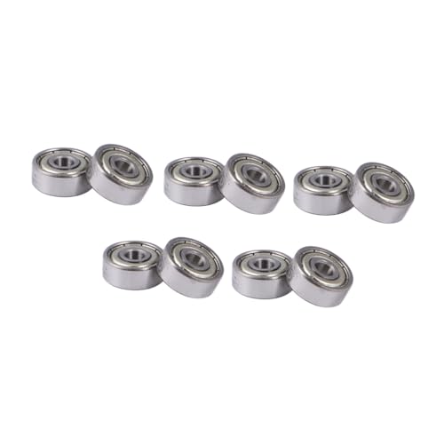 ABOOFAN 10 Stück Teiliges Miniatur Rillenlager Doppelt Metallisch Abgedichtet Langlebige Lager mit Hoher Präzision für Kleine Elektromotoren und Traktoren ABOOFAN 10 Stück Teiliges Miniatur Rillenlager Doppelt Metallisch Abgedichtet Langlebige Lager mit Hoher Präzision für Kleine Elektromotoren und Traktoren von ABOOFAN