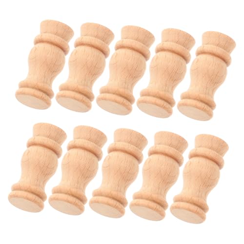 ABOOFAN 10stücke Holzspindeln Für Handwerk Baluster Holz Für Treppen Geländerspindel Dekorativ Möbeldekoration Aus Massivem Holz Bastelspindeln Für DIY-projekte von ABOOFAN