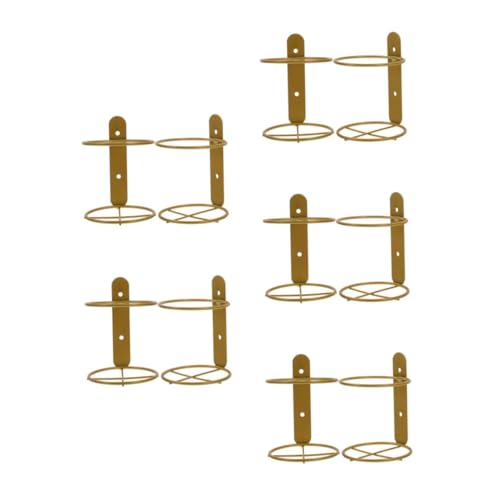 ABOOFAN 10 Stück Wand Weinregal aus Metall Teilig Stilvolle Flaschenhalterung Einfache Montage Wandmontierter Weinflaschenhalter für Küche Bar Esszimmer Dekorative Weinpräsentation und von ABOOFAN