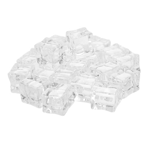 ABOOFAN 100 Stück Teiliges Künstliche Eiswürfel Klar Wiederverwendbare Plastikwürfel als Dekorationswürfel und Fotografie Requisiten für Bar Vase Heimdeko Leichte Simulation ABOOFAN 100 Stück Teiliges Künstliche Eiswürfel Klar Wiederverwendbare Plastikwürfel als Dekorationswürfel und Fotografie Requisiten für Bar Vase Heimdeko Leichte Simulation von ABOOFAN
