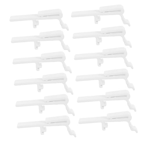 ABOOFAN 12 Stück Gardinenclips Volant Clip Gardinenhalter Clip Vertikaljalousien Lamellen Hängeclips Jalousienclip Ersatz Jalousie Ersatzteile Jalousie Zubehör Kunststoff Weiß von ABOOFAN