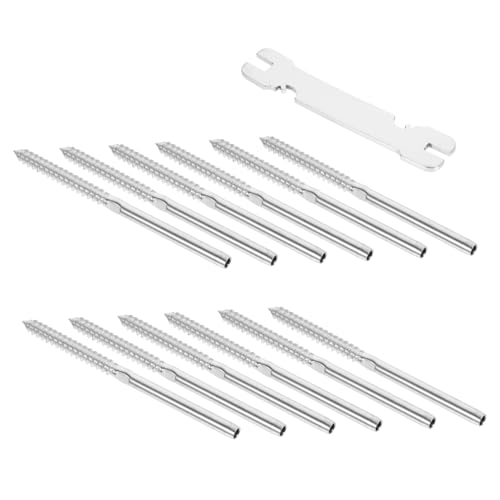 ABOOFAN 12 Stück Teiliges Edelstahl Swage Lag Schrauben für Kabelgeländer mit Links Rechtsgewinde Inklusive Schraubenschlüssel Rostfrei Korrosionsbeständig für Horizontale und Senkrechte ABOOFAN 12 Stück Teiliges Edelstahl Swage Lag Schrauben für Kabelgeländer mit Links Rechtsgewinde Inklusive Schraubenschlüssel Rostfrei Korrosionsbeständig für Horizontale und Senkrechte von ABOOFAN