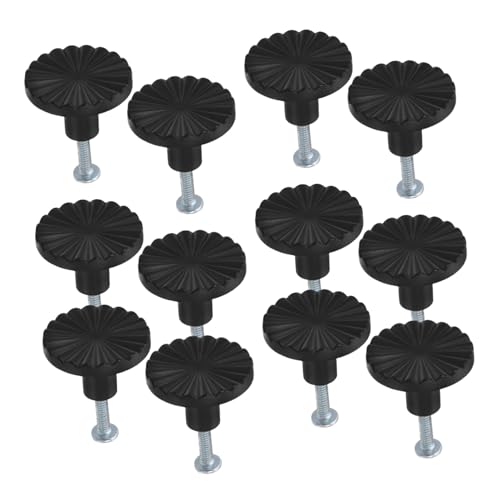 ABOOFAN 12 Stück Teiliges Vintage Schubladenknöpfe aus Mattem Schwarzem Zinklegierung Retro Möbelgriffe für Badezimmer Küche Kommode und Kleiderschrank Langlebige Vielseitige von ABOOFAN