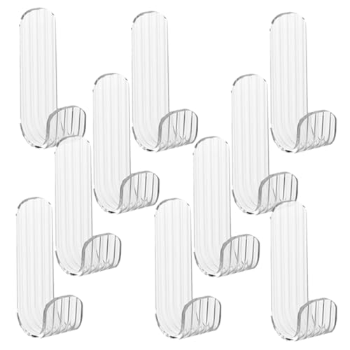 ABOOFAN 12 Stück Transparente selbstklebende Wandhaken Selbstklebend Starke Haltekraft Bohrfreie Montage Vielseitig für Handtücher Schlüssel Küche Bad Wohnzimmer Platzsparend und von ABOOFAN