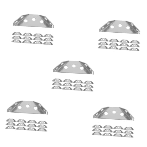 ABOOFAN 150 Stck. Teiliges Edelstahl Winkelverbinder Stabile Möbel Eckwinkel mit Schrauben Winkelhalter für Holzrahmen Schränke Tische Stühle Multifunktional Robust Silber von ABOOFAN