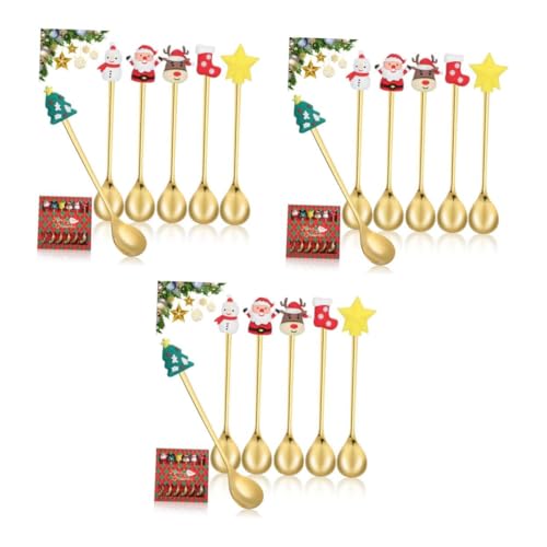 ABOOFAN 18 Stk. Teiliges Weihnachtslöffel Edelstahl Niedliche Bunte Kaffeelöffel mit Weihnachtsmotiven Langlebig Vielseitig zum Rühren Servieren und Mischen bei Festtagsfeiern ABOOFAN 18 Stk. Teiliges Weihnachtslöffel Edelstahl Niedliche Bunte Kaffeelöffel mit Weihnachtsmotiven Langlebig Vielseitig zum Rühren Servieren und Mischen bei Festtagsfeiern von ABOOFAN