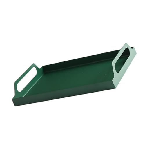 ABOOFAN 1Stk rechteckiges Tablett Planke Snack-Tablett-Party Snack-Platte Regal Taco ablage tablett snackteller tablettstifft Kuchen Platte Frühstückstablett Fast-Food-Tablett Eisen Green von ABOOFAN