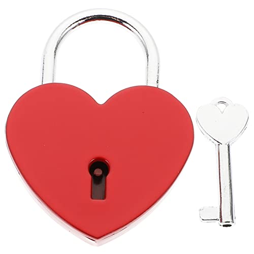 ABOOFAN 1stk Liebesschloss Metall Herz Vorhängeschloss Rostfrei Vorhängeschloss Schmuck Box Lock Keyed Vorhängeschloss Retro Vorhängeschlösser Anti-rost-schloss Altmodisch Zinklegierung von ABOOFAN