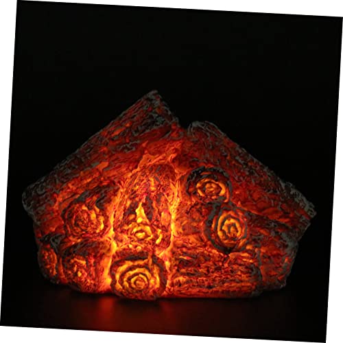 ABOOFAN 1stk Nachtlicht Tischleuchten Im Freien Dekoratives Licht Heimdekoration Desktop-licht Licht Aus Kunststein Neben Tischlampe Simulation Kohlelampe Usb-led Kohlelicht Rot Plastik von ABOOFAN