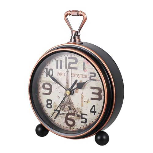 ABOOFAN 1stk Tischuhr Kleine Dekorative Uhr Lauter Wecker Eiffelturm Retro- Weckuhr Quarzwecker Retro-wecker Antiker Wecker Nachttischwecker Klassischer Wecker Alter Wecker Glas von ABOOFAN