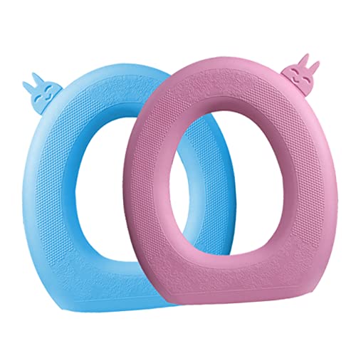 ABOOFAN 2 STÜCK Tragbare Toilettensitzbezüge Atmungsaktive Eva Toilettensitzmatten wasserdichte Toilettenkissen für Standard Wc Hygienisch und Leicht zu Reinigen von ABOOFAN