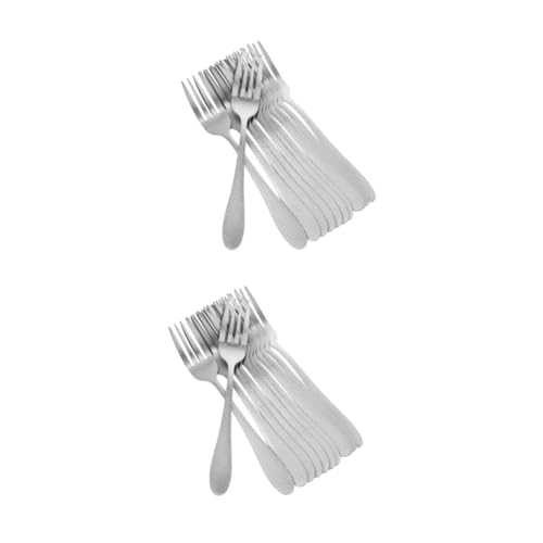 ABOOFAN 2 Sätze Teiliges Set Dessertgabeln Tragbare Mini Gabeln Für Obst Snacks Und Desserts Rostfrei Langlebig Und Spülmaschinenfest Für 12 Stück * 2 von ABOOFAN