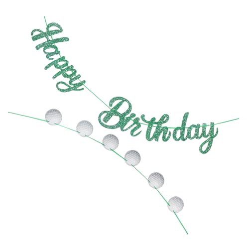 ABOOFAN 2 Satz Golf Geburtstag Banner mit Golfball Girlande Langlebige Party-deko für Drinnen und Draußen Wiederverwendbare Flaggen für Sportmottos Vielseitig für Golfwagen und ABOOFAN 2 Satz Golf Geburtstag Banner mit Golfball Girlande Langlebige Party-deko für Drinnen und Draußen Wiederverwendbare Flaggen für Sportmottos Vielseitig für Golfwagen und von ABOOFAN