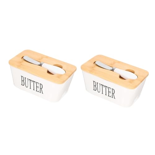 ABOOFAN 2 Sets Käsebutterbox Käsebehälter Butterschneiderbehälter Käsebehälter Butterhalter Butterschneidebehälter Butteraufbewahrung Butterhalter Für Kühlschrankbutterdose von ABOOFAN