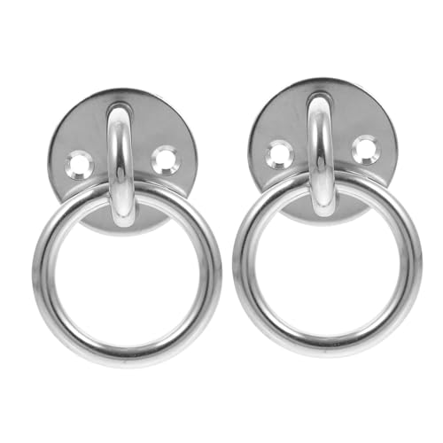 ABOOFAN 2 Stück Deckenhaken mit Ring Teiliges Robuste Aufhängung für Hängesessel und Schaukelstühle Glatte Oberfläche Hohe Tragkraft Einfache Montage für Innen und Außen von ABOOFAN