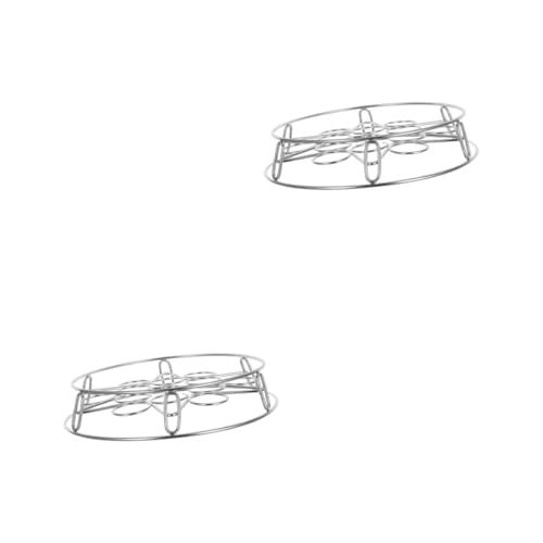 ABOOFAN 2 Stück Eierdampfer Ei -Dampf -Trivet Nahrungsmittel dampfendem Trivet Ei-Dämpfblech Dampfgarer aus Edelstahl Runde -Dampfstange Stahl Silber von ABOOFAN