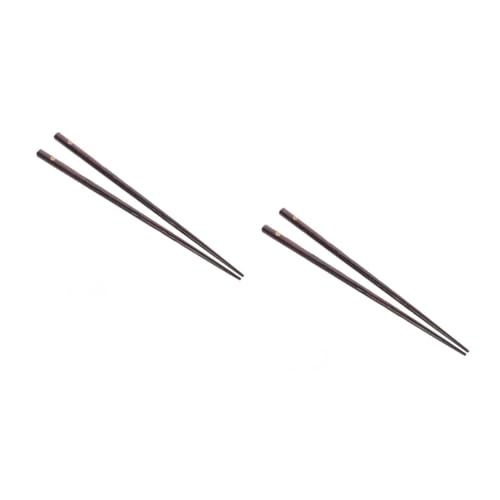 ABOOFAN 2 Stück Essstäbchen aus Holz wiederverwendbar Stäbchen für Essstäbchen wiederverwendbar wiederverwendbar lange Stäbchen hölzern Brown von ABOOFAN