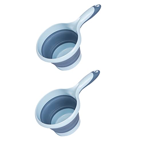 ABOOFAN 2 Stück Faltbare Wasserschöpfkelle Ergonomische Küchenutensilien mit Langem Griff zum Wasser Schöpfen Gemüse und Früchte Waschen Design für Haushalt und Camping von ABOOFAN