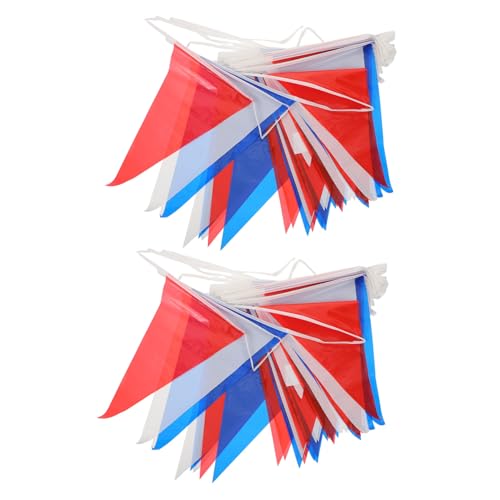ABOOFAN 2 Stück Fuß Rot Weiß Blau Wimpelkette Banner Bunting Girlande Teiliges Dreieckige Flaggen für Unabhängigkeitstag Geburtstag Patriotische Outdoor Dekoration ABOOFAN 2 Stück Fuß Rot Weiß Blau Wimpelkette Banner Bunting Girlande Teiliges Dreieckige Flaggen für Unabhängigkeitstag Geburtstag Patriotische Outdoor Dekoration von ABOOFAN
