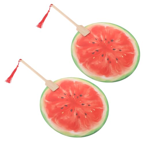 ABOOFAN 2 Stück Handbemalte Wassermelonkugelventilator Handheld -fan Chinesischer Handgemachter Fächer Kühlventilator Für Unterwegs Obst Simulieren Handheld-fans Papier Rot Zufällige Farbe ABOOFAN 2 Stück Handbemalte Wassermelonkugelventilator Handheld -fan Chinesischer Handgemachter Fächer Kühlventilator Für Unterwegs Obst Simulieren Handheld-fans Papier Rot Zufällige Farbe von ABOOFAN