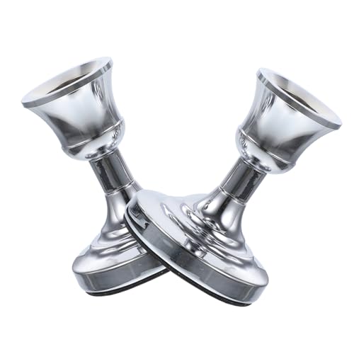 ABOOFAN 2 Stück Hochzeitskerzenhalter graceling elegant dinkelschrot Christmas Dekoration türdeko Weihnachten Tisch Wohnkultur Teelicht Inhaber Kerzenhalter aus Eisen Kerzenständer Silver von ABOOFAN