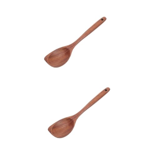 ABOOFAN 2 Stück Japanischer Teakhornlöffel Servierbesteck Aus Holz Löffel Im Japanischen Stil Breilöffel Aus Holz Kochutensilien Japanische Utensilien Schöpfkelle Für Suppe Braun von ABOOFAN